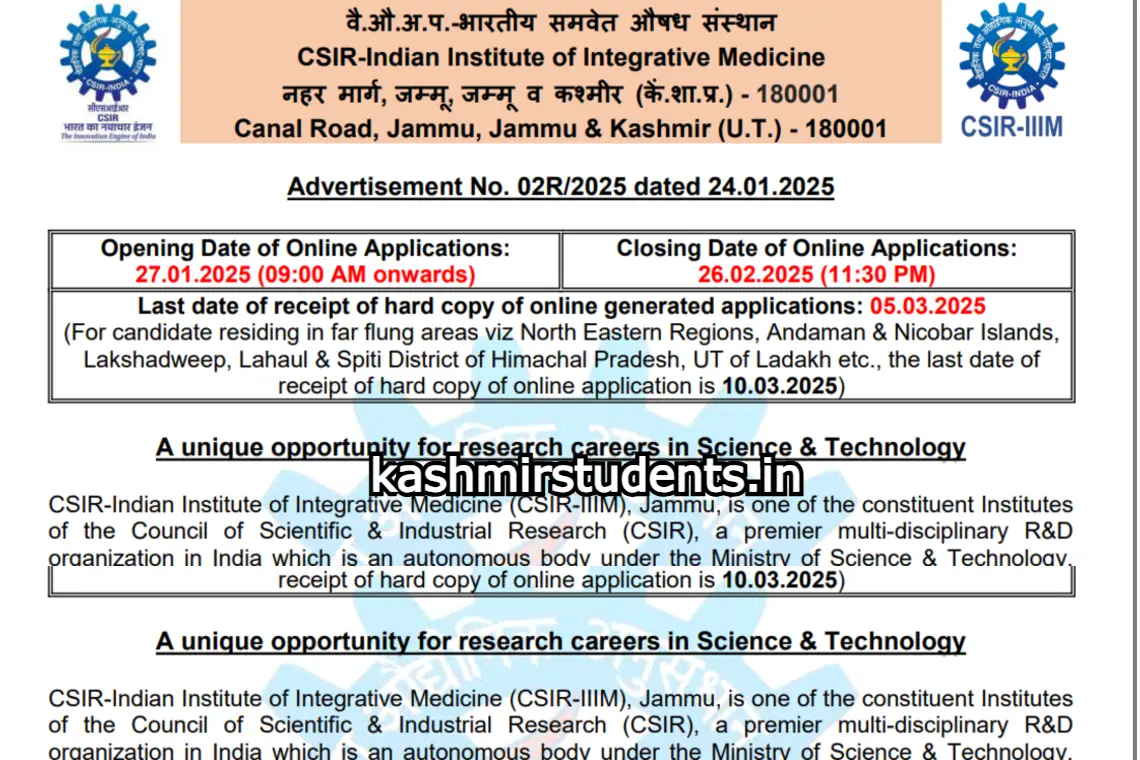 CSIR-IIIM, Jammu